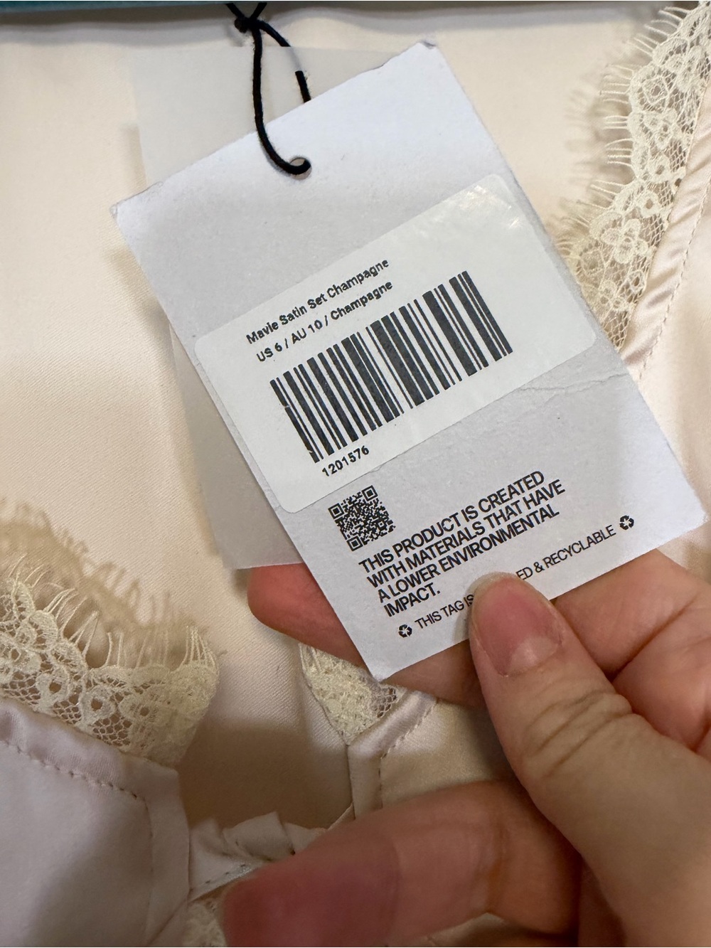 NWT Princess Polly Mavie Lace & Satin Split Tie Top. Size 6. Retail $42 - Picture 7 of 8